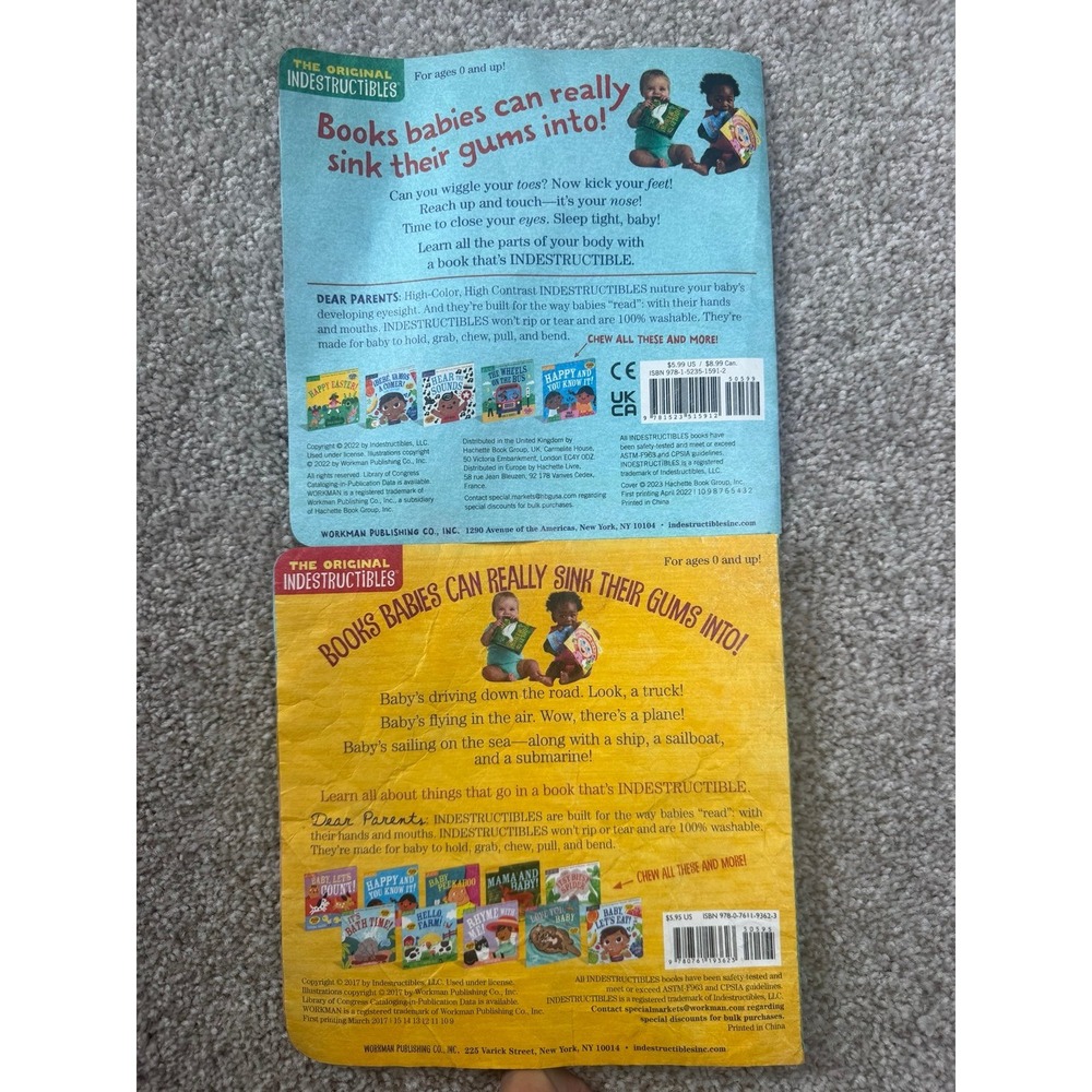 Indestructibles Chew Proof Books Set of 2 - Picture 2 of 2